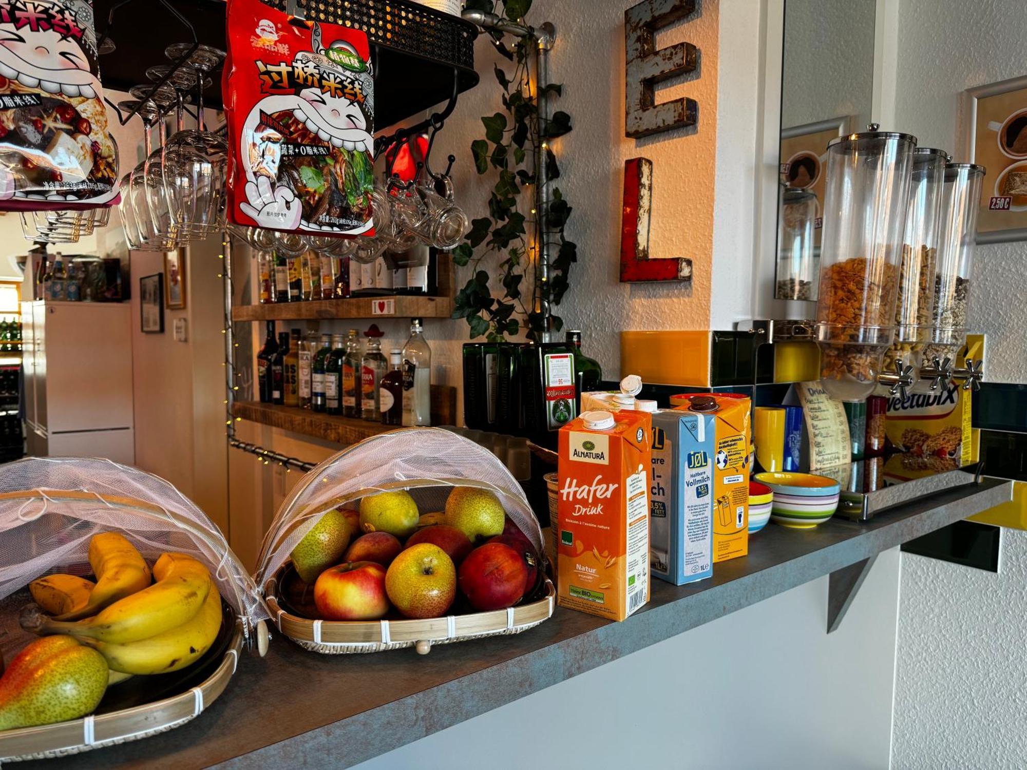 Hostel マンハイム エクステリア 写真 Breakfast buffet at a German hotel